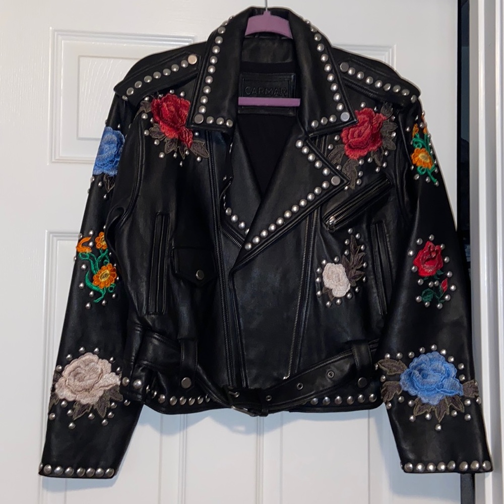 It’s a real soft leather jacket was purchase from LF. Very nice